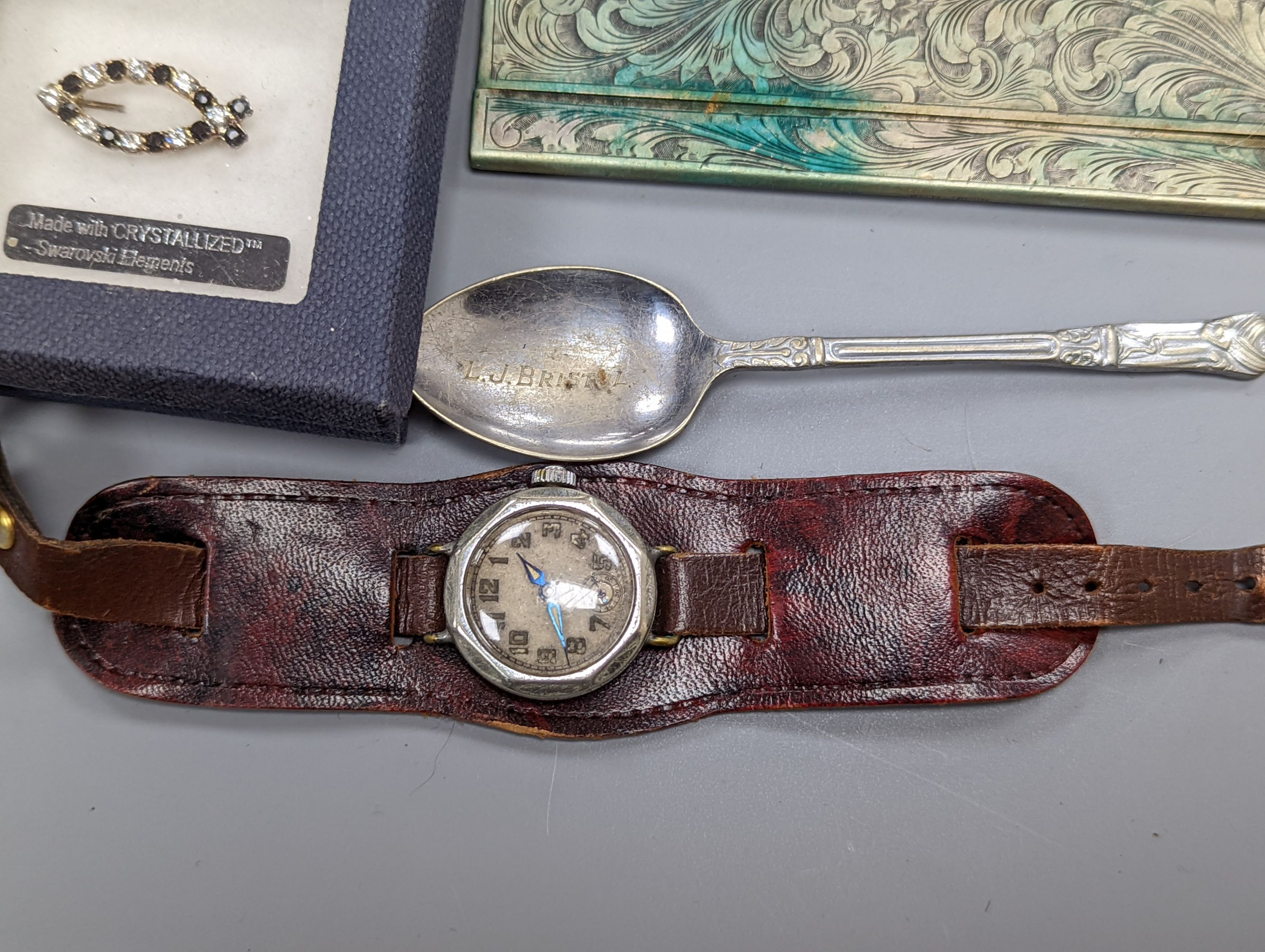 Miscellaneous items including a railway watch